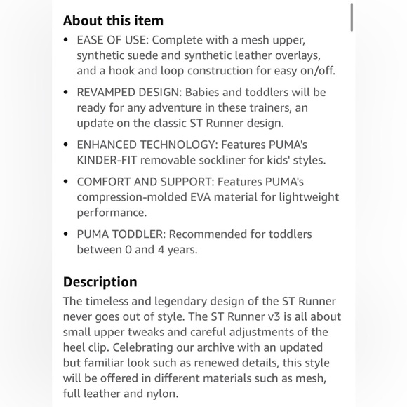 PUMA toddler sz 8 patent edge sneaker - Picture 16 of 17